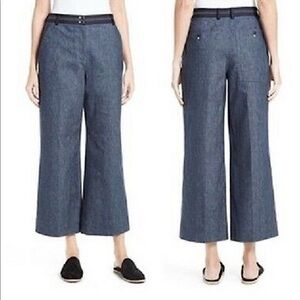 ELIZABETH AND JAMES Blue Hudson Cropped Trousers Pants SZ 4